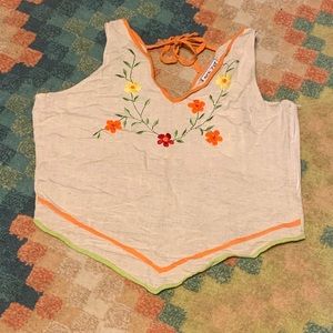 NWT Red Cat Summer Crop Top Shirt Medium